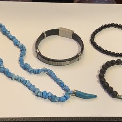 4 Pc Lot Of Men's Jewelry 