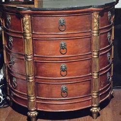 Antique Lion Head Side Table Dresser
