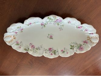 Antique Haviland floral serving dish