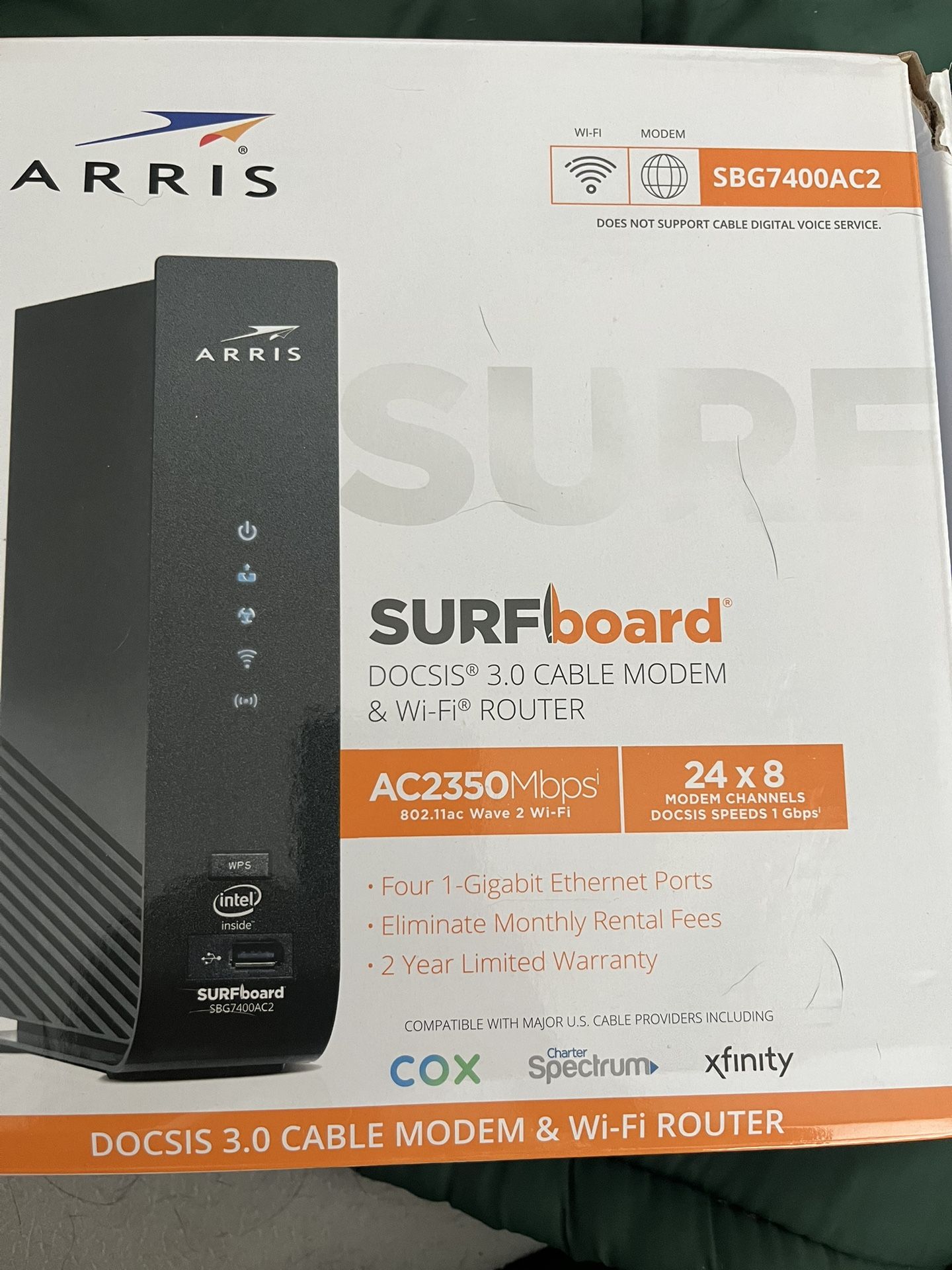 Arris SBG7400AC2 Cable Modem & Wi-go Router