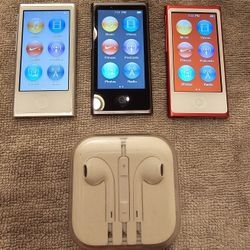 Apple iPod Nano 7th Generation A1446 16GB Space Gray | Product Red | Silver