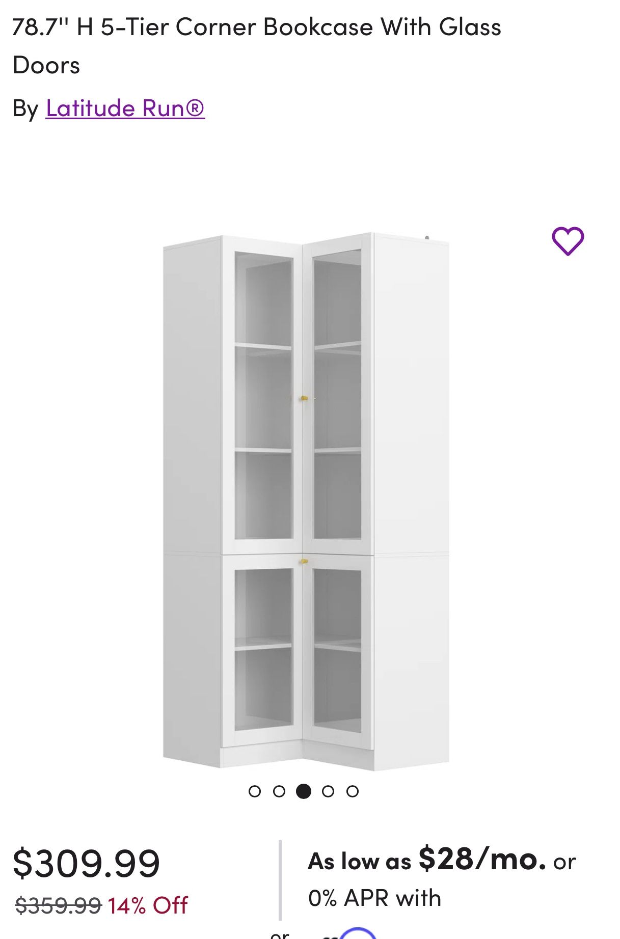 5-tier Corner Bookcase