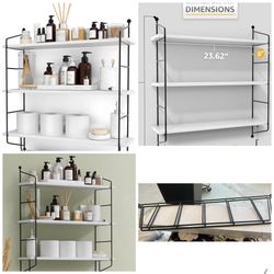 3-Tier Floating Bathroom Shelves for Wall