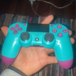 Rare Ps4 Dual Shock Controller Baby Blue And Purple Colors 