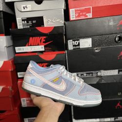 Nike Dunk Low Union Passport Pack Argon size 10.5 USED But Clean