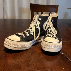 Black High Top Platform Converse