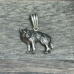 Wolf Pendant 925 Sterling Silver