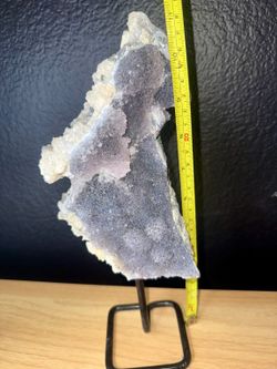 Gorgeous Amethyst Druzy Cluster On Stand 