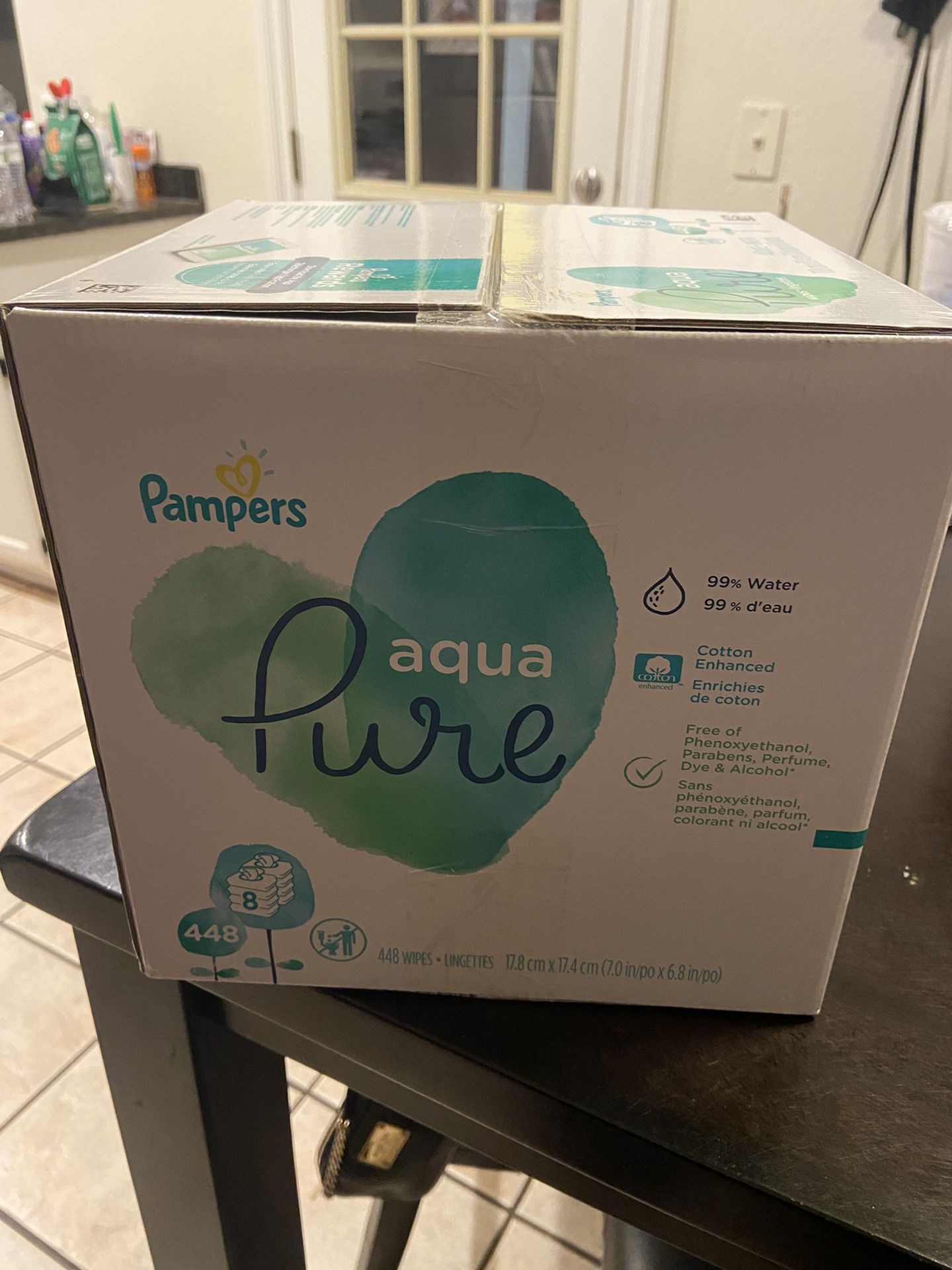 Pampers Aqua Pure Baby Wipes 8 Pop Tops