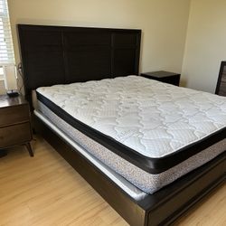 King Size Bed With Box And Two Bed Tables