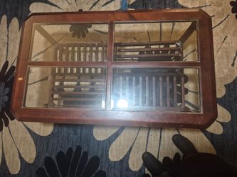 Wood and Glass Display Case Shadow Box