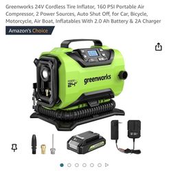 Barely Used 24v Greenworks Tire Inflator