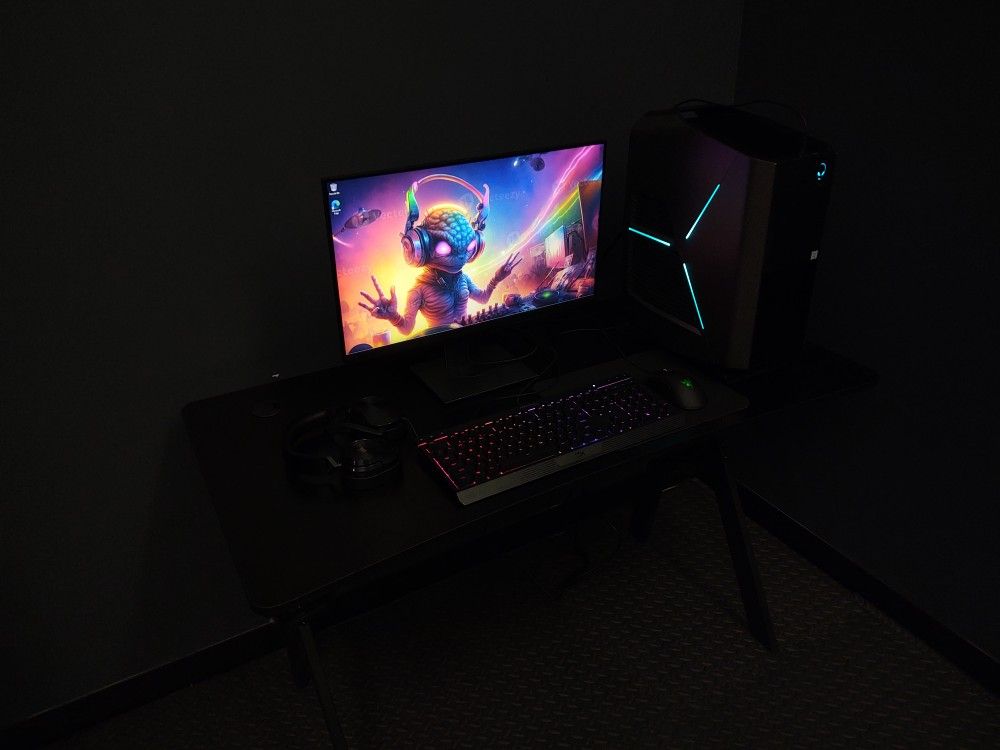 Alienware Aurora R7 Gaming PC Setup β i7-8700K, GTX 1070, 16GB RAM, SSD β Full Setup with Dell Moniter