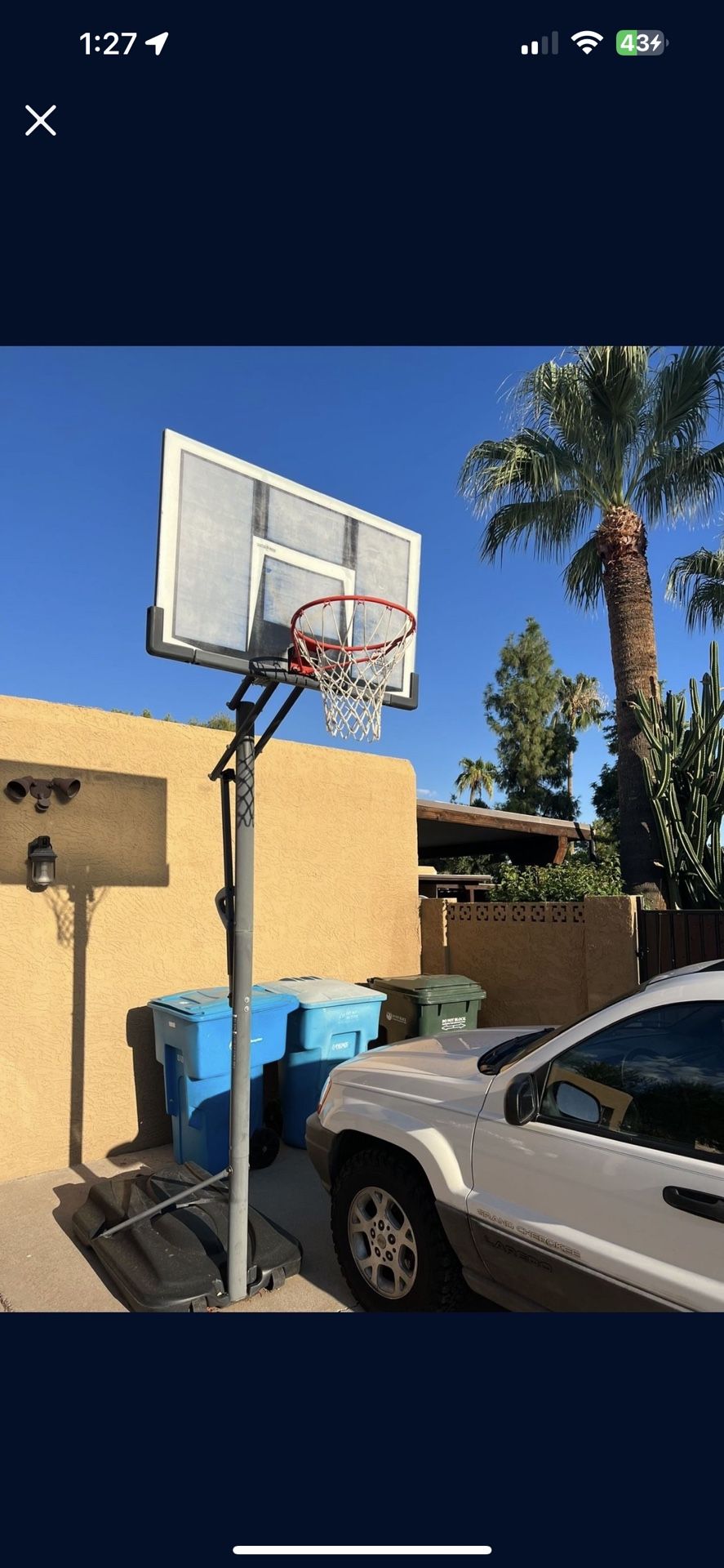 Lifetime 90061 Portable Basketball System 52 inch Shatterproof Backboard