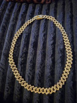 Gold Coated Diamond 15 inch Necklace..New
