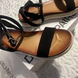 Women's Open Toe Platform Espadrille Wedge Sandals