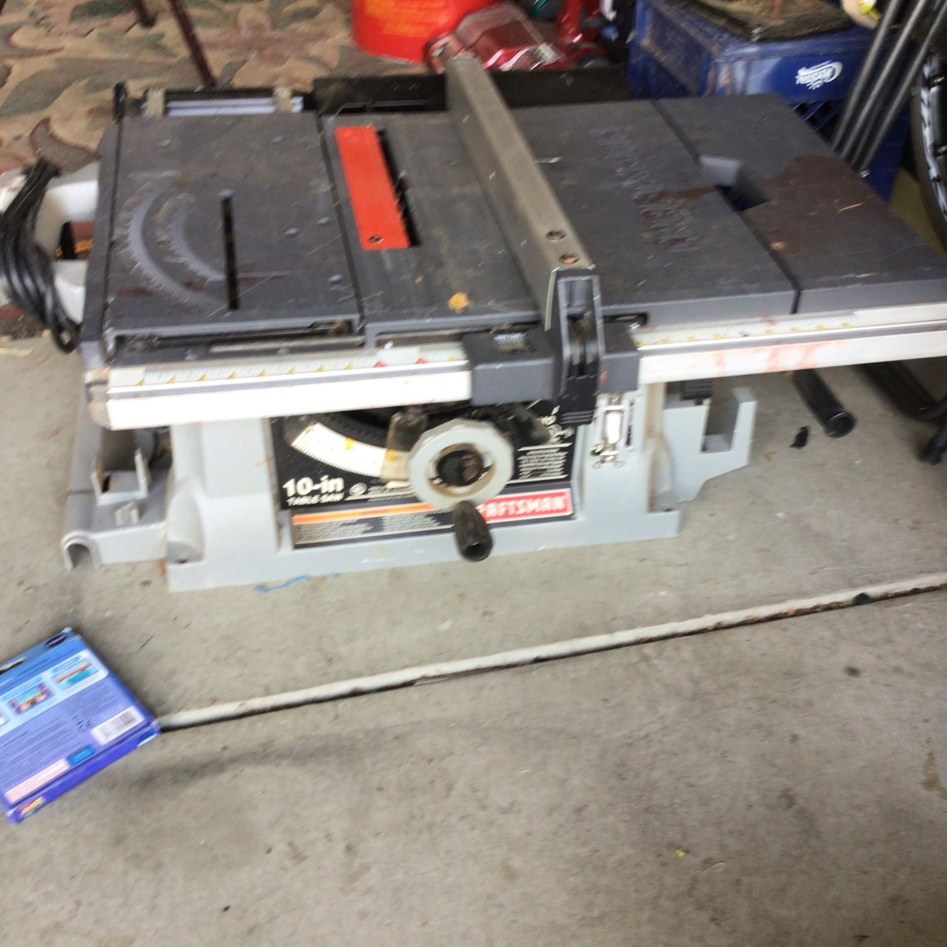 Craftsman 10 Inch Table Saw 15 Amp Works Perfect Very Good Condition