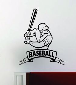PRE MADE Wall Decal Home Decor Baseball Sports