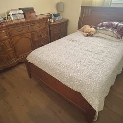 Bed (with Mattress), Drawers, Nightstand