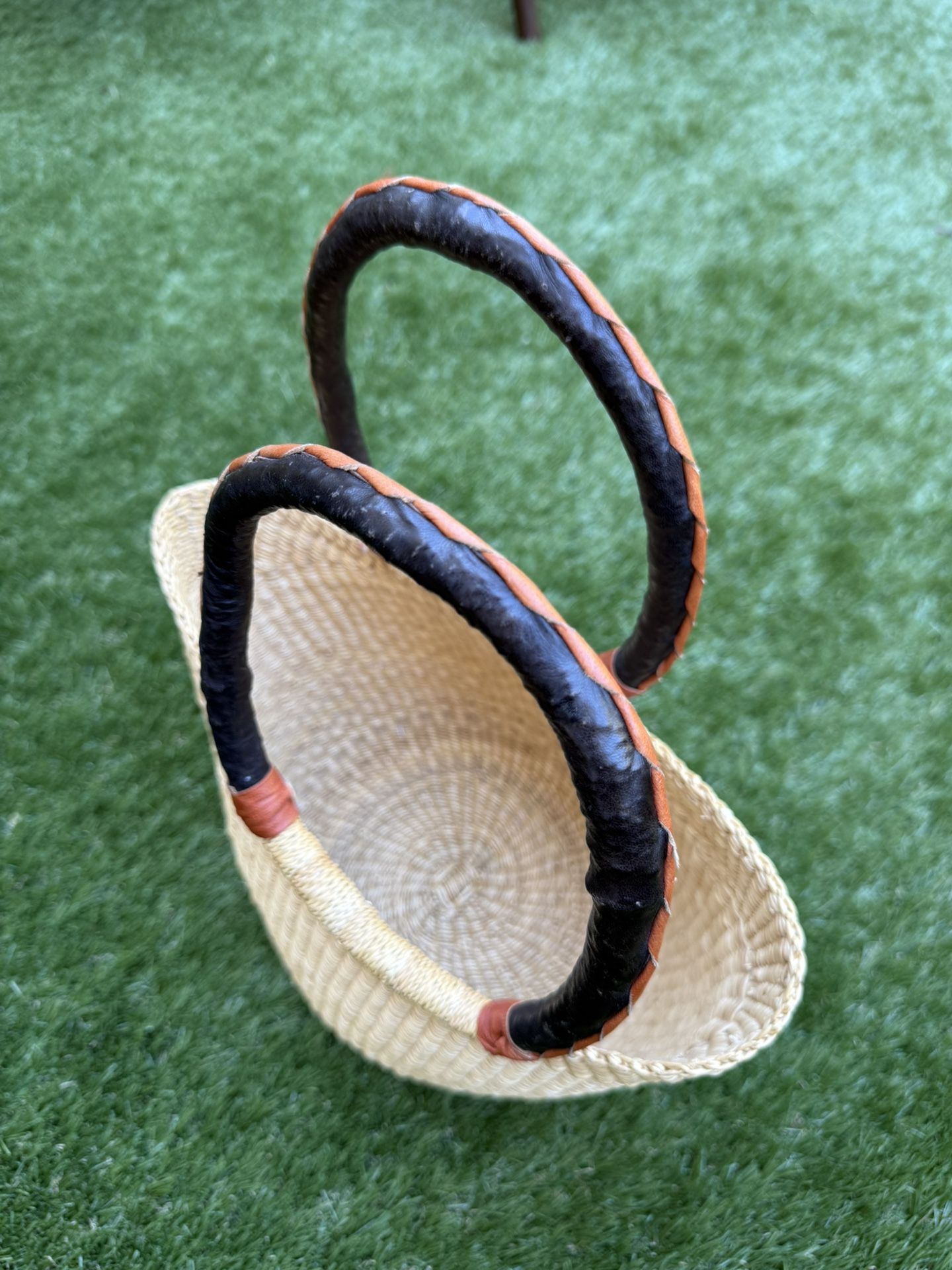Straw And Leather Summer Bag