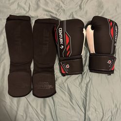 Boxing Gloves And Shin Guards
