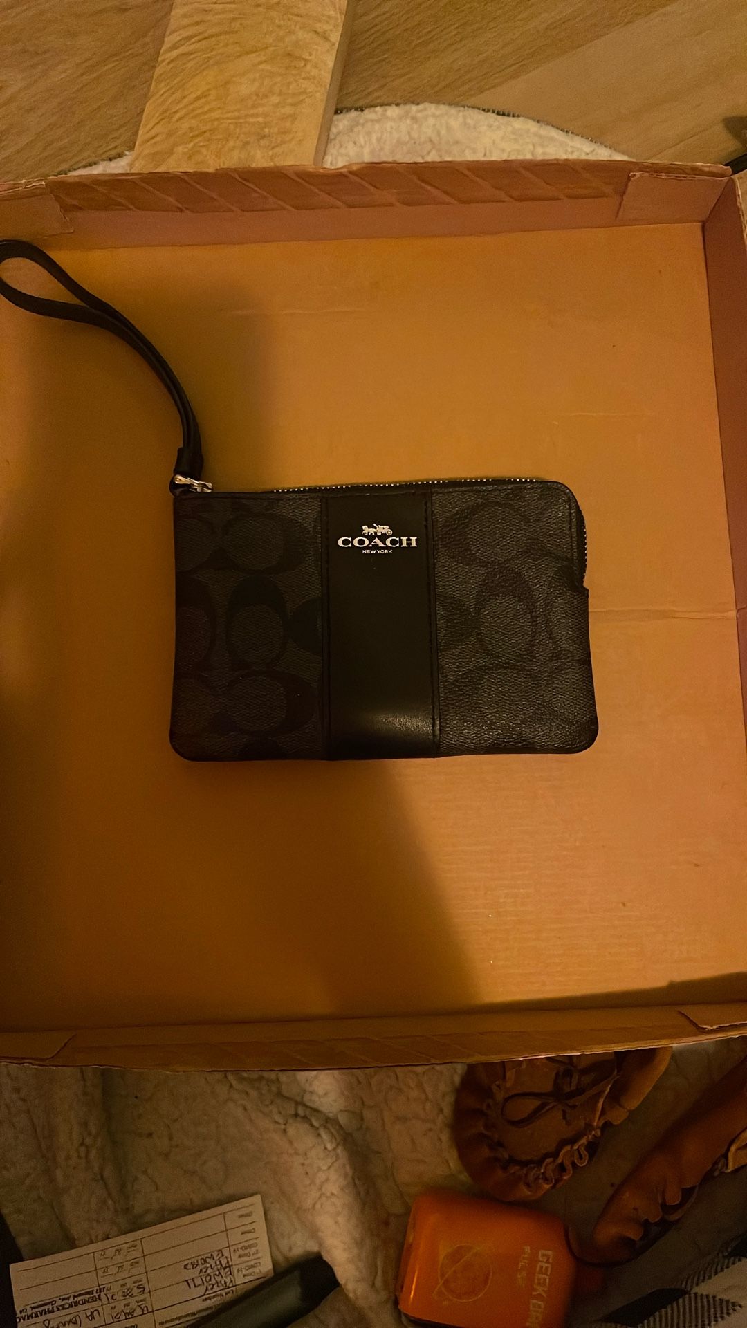 Coach Corner Zip Wristlet