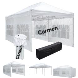 10'x20' EZ Pop Up Canopy Tent, Folding Outdoor Party Wedding Event Tent with 6 Removable Sidewalls for Parties Camping Wedding