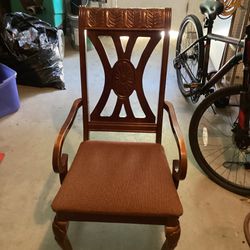Cherry Colored Wooden Chair 