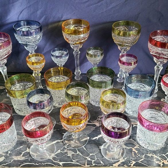 Estate Vintage Cystal Goblets, Stemware, Glasses For Liquor - Vintage 
