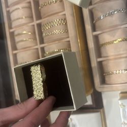 10k Gold Two Finger Nugget Ring 