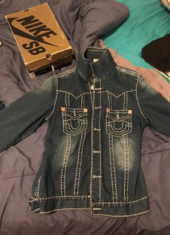True Religion jean jacket sz XL