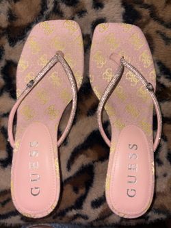 Guess Light Pink and Gold sandals