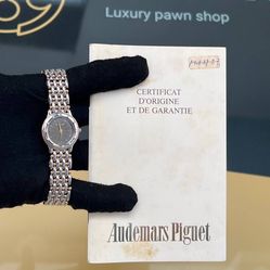 Audemars Piguet Meridian Grey Dial Ladies Watch with paper two tone yellow gold and stainless steel
