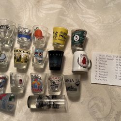 Souvenir shot Glasses. USA States
