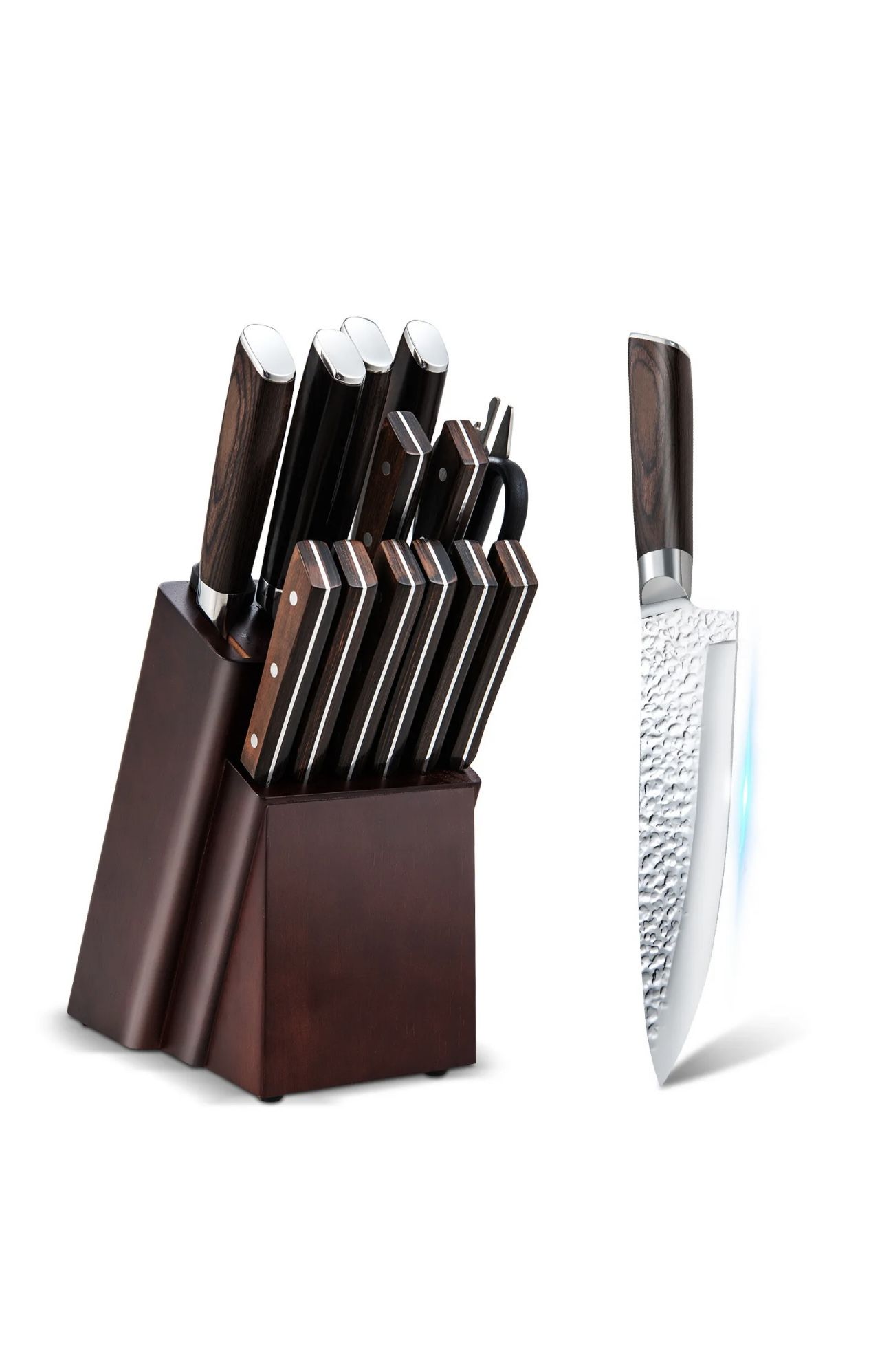 15 Pieces Stainless Steel Knife Block Set