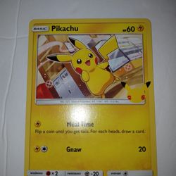 Collectible Pokemon Card 20 21 Pikachu