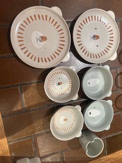 Dish set plates bowls cup kids