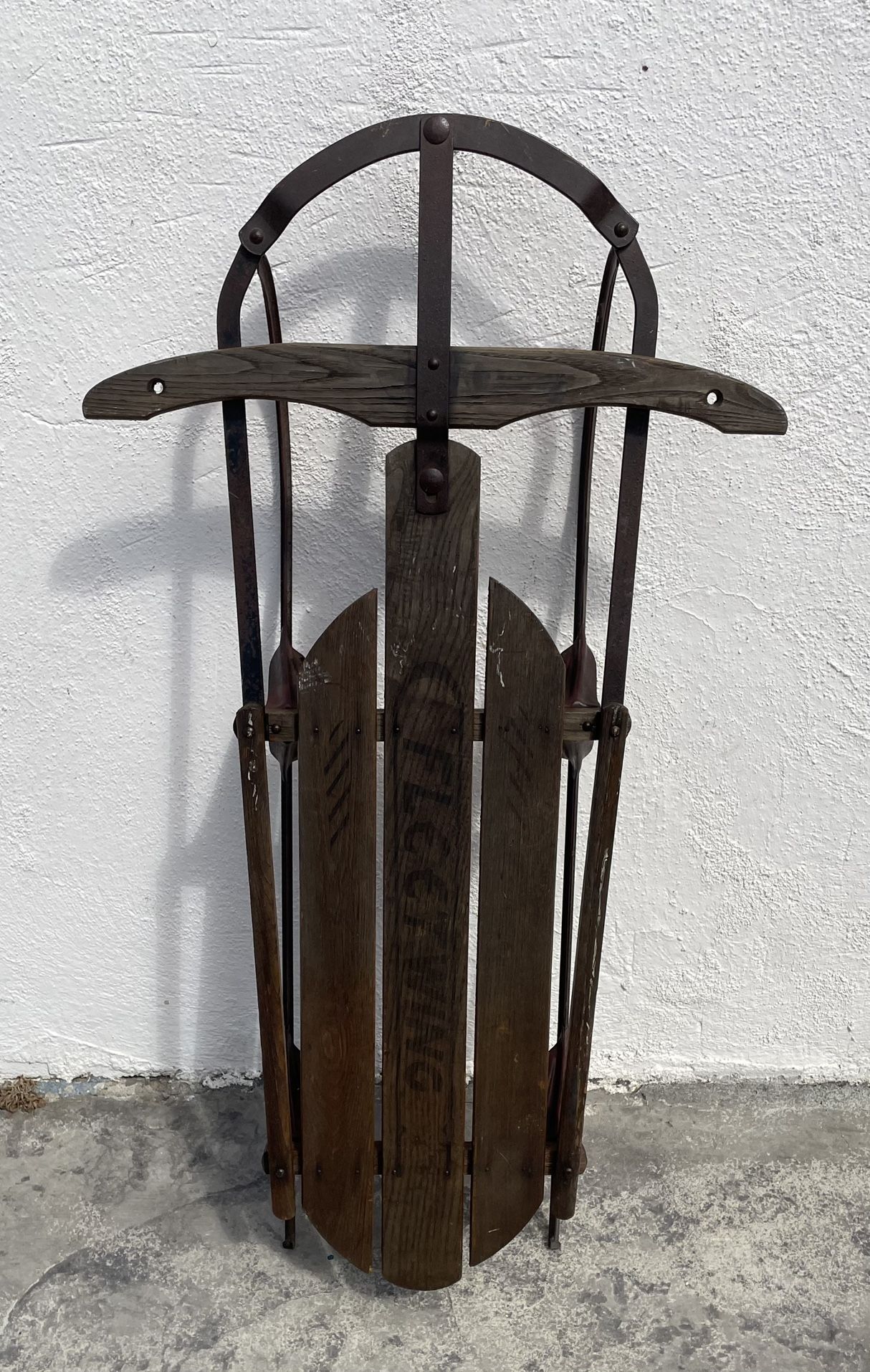 Vintage FleetWing Wood/Metal 42” Snow Sled