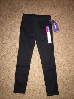 Girls Black Jeggings Size 4