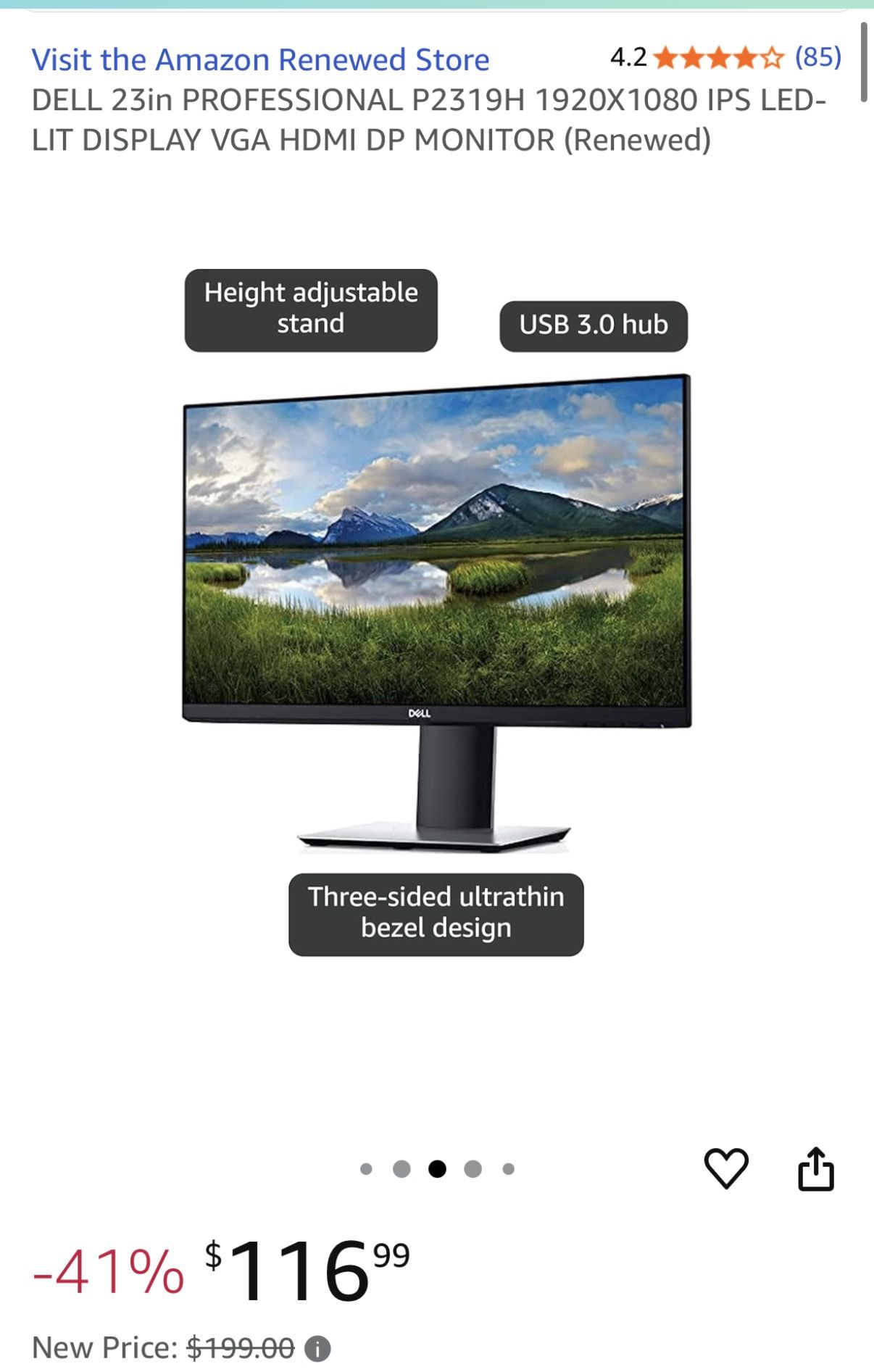 Dell 23inch Office Monitor