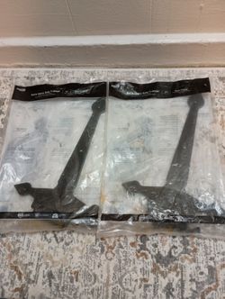 Set Of 2 Black Gate Hinges New