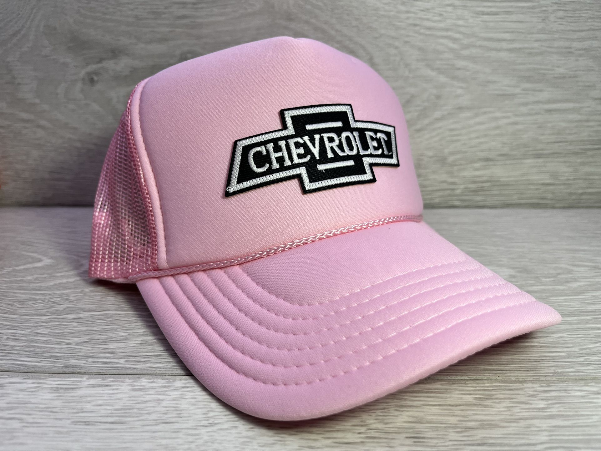 NEW CHEVROLET PINK TRUCKER HAT CAP ADULT SZ 