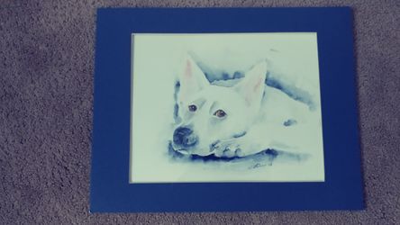 Watercolor painting 11x14 with matte