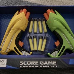 Nerf-Style Dart Blaster Set – 2 Guns + 12 Darts (New)