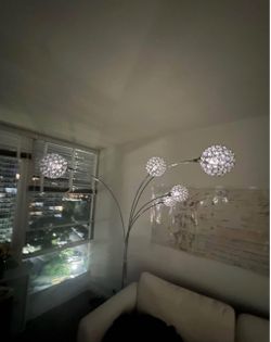 Crystal Ball Arc Floor Lamp 5-Light