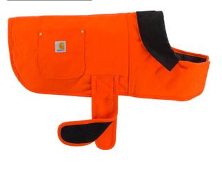 New Carhartt Firm Duck Insulated Dog Chore Coat Hunter Orange/