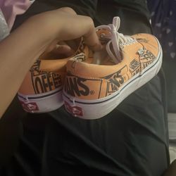 Vans Era Logo Mix shoe in the Tangerine/Black colorway