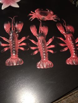 Plastic lobsters home decor
