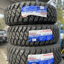 LT245/75R16 Atlander Mud Terrain set of 4 new tires installed and balanced set de 4 Llantas Nuevas instaladas y balanceadas