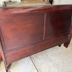 Sleigh-Style Queen Bed Set + FREE Full Mattress & Dresser Mirror 